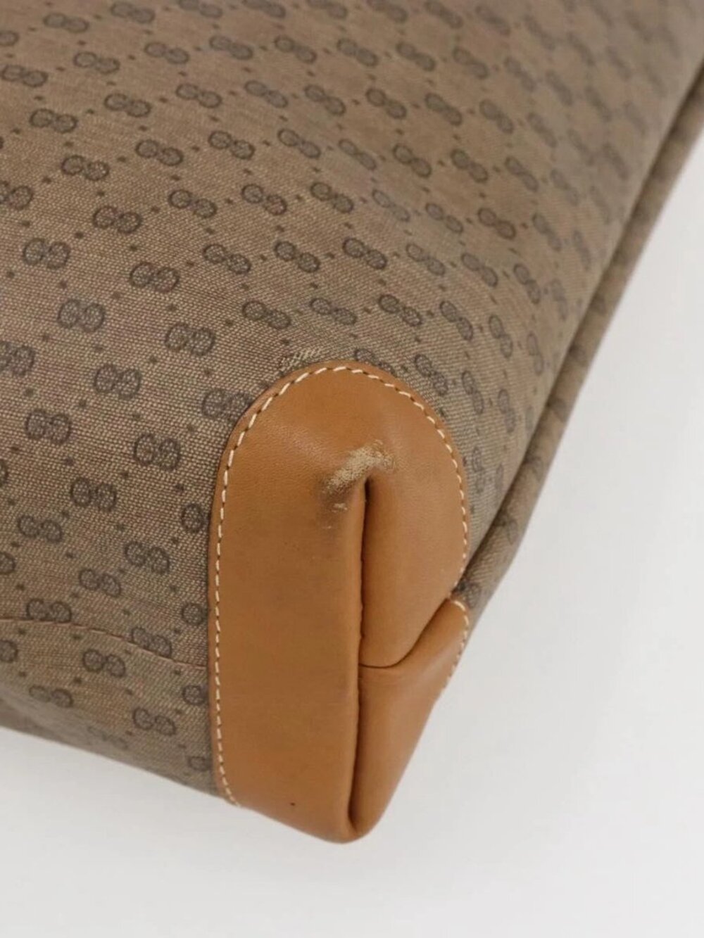 GUCCI Micro GG Supreme Tote Bag PVC Beige Gold 002 39 0054 Auth ep13221 - Picture 9 of 14